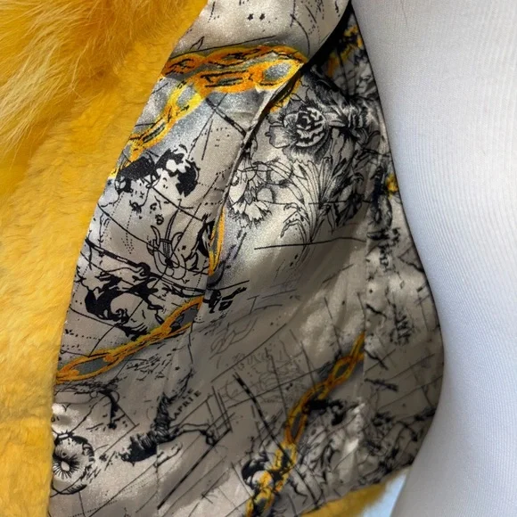 Vintage Yellow Lamb Fur Jacket ✨ - Picture 6 of 9